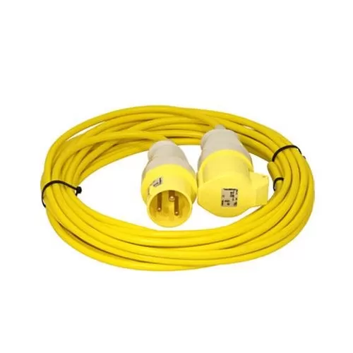 110v yellow extension lead 32a x 20m