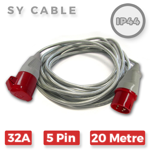 32A 5 Pin 415V SY Extension Lead x 20m