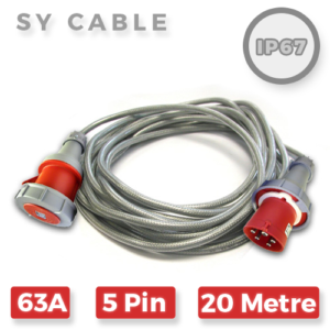 63A 5 Pin 415V SY Extension Lead x 20m