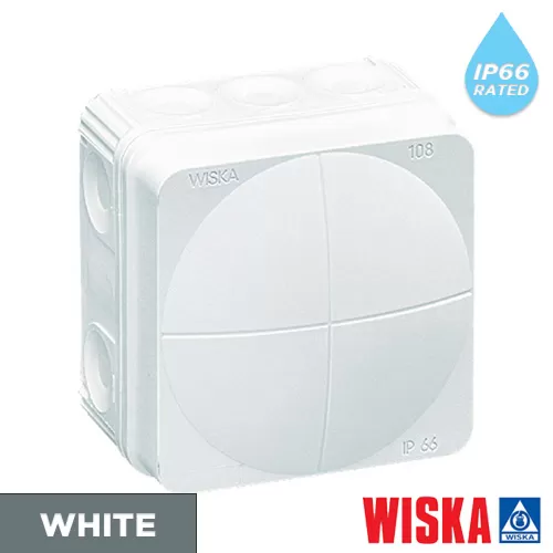 White-wiska-combi-junction-box-ip65