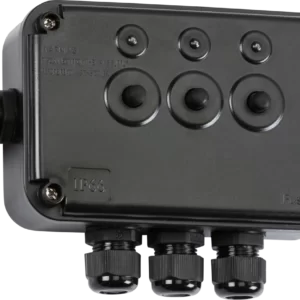 Waterproof 3 Gang Outdoor Switch Box Black IP66