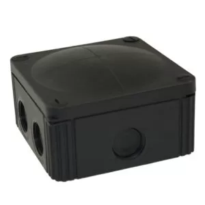 Wiska 607 Combi Black Junction Box 110 x 110 x 66mm