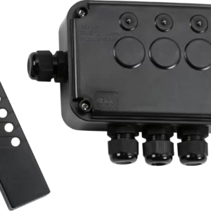 Waterproof 3 Gang Remote Outdoor Switch Box Black IP66