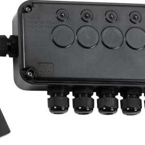 Waterproof 5 Gang Remote Outdoor Switch Box Black IP66